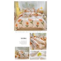 Juego de cuatro piezas mate, ropa de cama para estudiantes, grueso, agradable para la piel, estampado pequeño, juego de tres piezas - details 21