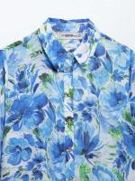 Camisa Estampada Floral 2025 Top Casual de Manga Larga para Mujeres Blusas Sueltas de Moda - details 2