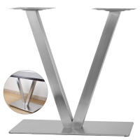 Patas de Mesa de Acero Inoxidable en Forma de X/V Diseño Creativo, Material Duradero, Belleza en Organización - details 0