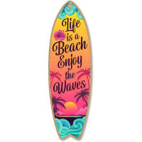 Cartel colgante de madera para tabla de surf, cartel de pared para playa, decoración del hogar, cafetería y Bar, temática de verano al aire libre - details 7