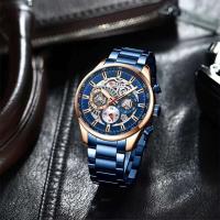 Reloj de Cuarzo de Lujo para Hombres CURREN 8391 Correa de Cuero Automático Moda Deportiva y Ocio - details 10