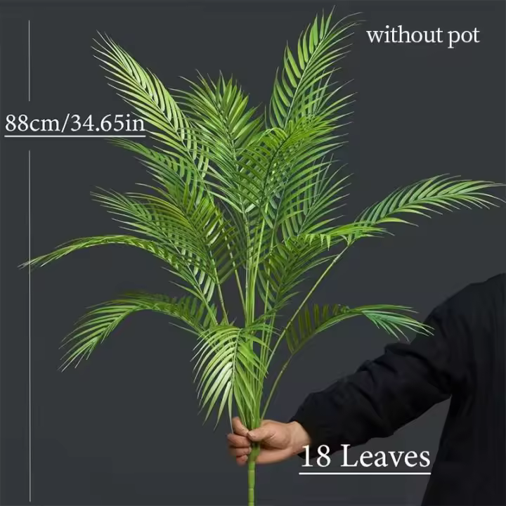 Palmeras Artificiales Grandes Helechos Falsos Hojas de Persia Tropical Ramas de Plástico - 1