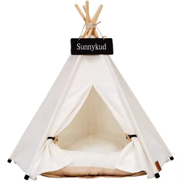 Vinnykud Tienda de campaña para mascotas para perro extraíble y lavable plegable con colchón cama - 1