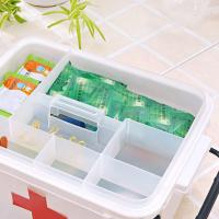 Caja de Almacenamiento de Medicina Portátil de Plástico Cerrable, Multi-Capas, Caja de Primeros Auros, Hecha en China - details 1