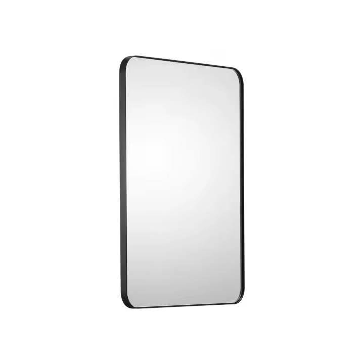 SucceBuy Espejo de maquillaje montado en la pared - 22"x 30", 0.15" de espesor, marco de aleación de aluminio, película a prueba de explosiones, resistente a los arañazos - 1