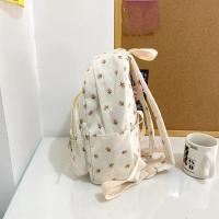 Mochila pequeña de nailon para mujer, morral informal ligero antirrobo con bonito abalorio de oso de felpa, 28GD - details 7