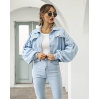 Chaqueta Bomber Cropped con Mangas de Farol Moda de Primavera Vintage de Pana - details 8
