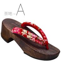 sh tradicional, zuecos Geta de madera, chanclas, sandalias al aire libre, anime japonés oriental floral, cosplay, paulownia mujer - details 4