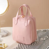Bolsa de maquillaje portátil para mujer, bolsa de cosméticos de almacenamiento multicapa de mano, estuches de maquillaje - details 7