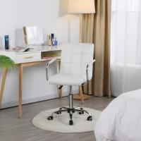 Silla de Oficina Giratoria con Ruedas Altura Ajustable Carga Máxima 120Kg Cojín de Sillón Blanco - details 1