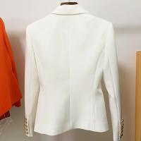 Chaqueta de diseñador de alta calidad para mujer, chaqueta clásica con doble botonadura y botones de León de Metal, talla exterior, S-5XL, 2025 - details 4