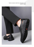 👍 🧡 🤞   Zapatos de hombre 2025 verano nuevo hueco de suela suave zapatos de cuero fresco bolsa transpirable cabeza sandalias de hombre casual cuero papá zapatos - details 3