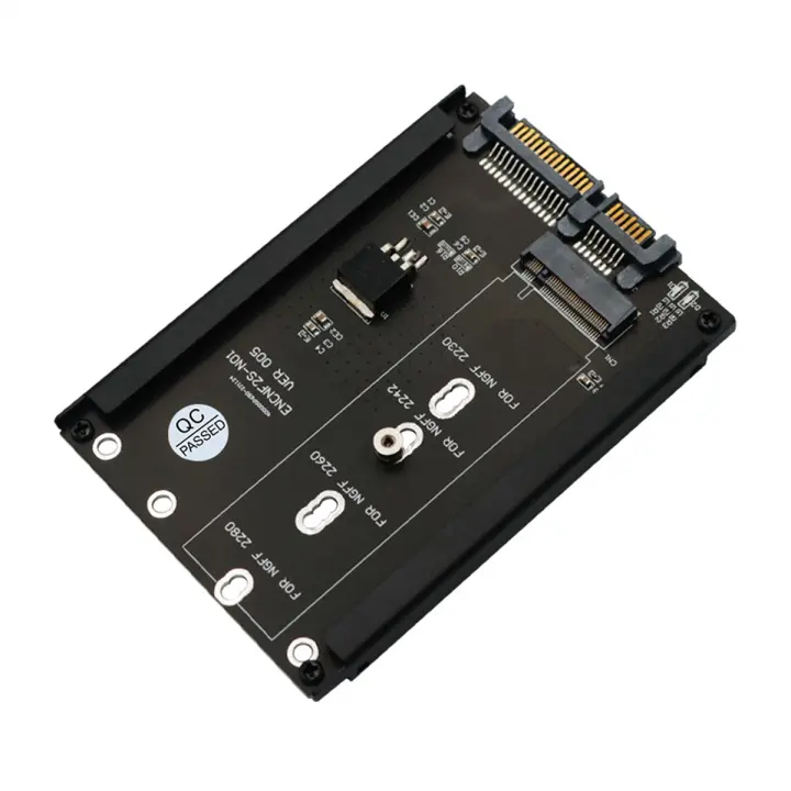 Tarjeta adaptadora M.2 NGFF Key B a SATA III de 2,5 pulgadas, soporte de marco para NGFF M.2 2230 2242 2260 2280, placa adaptadora de disco duro - 1