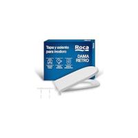 Roca Dama Retro - Tapa y asiento de Supralit para inodoro con bisagras extraíbles, tapa de WC original con ajuste perfecto, repuesto de tapa de inodoro resistente, blanco, A801327004 - details 4