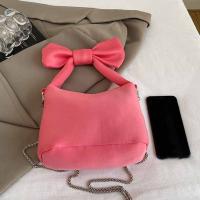 Bolso de mano versátil y creativo con lazo para mujer, bolso de mano de Color rosa de estilo coreano, bolso de hombro dulce de gran capacidad rojo para uso diario - details 11