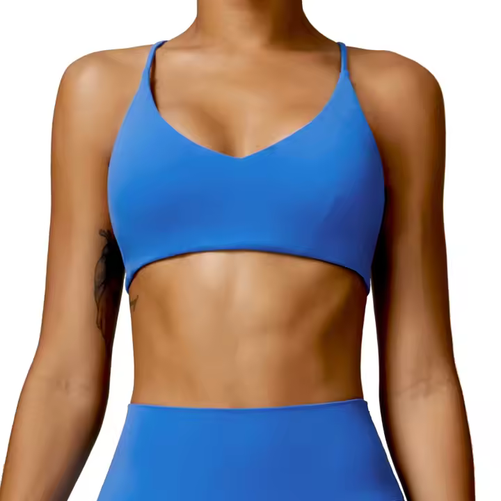 Sujetador de mujer con correa cruzada sujetador de yoga transpirable entrenamiento sexy espalda hermosa top de fitness - 1