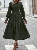 Vestido elegante de manga larga con cintura elegante de otoño e invierno para mujer - details 19