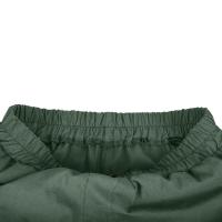 Pantalones Cortos de Lino y Algodón para Mujer Color Sólido, Cintura Suelta, Bolsillo, Botón, Moda Casual - details 37