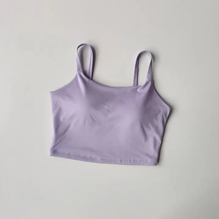 Top deportivo de yoga para mujer fabricado en algodón transpirable con relleno para mejorar la forma del cuerpo - 1