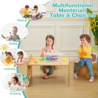 Set de Mesa y Sillas Montessori para Bebés de 1-3 Años Ajustable en Altura - details 2