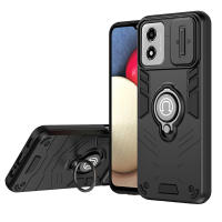 KEYSION-funda de armadura a prueba de golpes para Motorola MOTO E14, cubierta de teléfono con soporte de anillo de protección de lente de cámara deslizante de silicona + PC para MOTO E14 - details 7