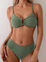 Bikini sexy, traje de baño de dos piezas, conjunto de bikini de cintura alta, traje de baño para mujer con realce, ropa de playa 2025 - details 5
