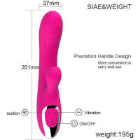 Juguete de sexo del vibrador del conejo de succión del clítoris de 12 velocidades poderoso para las mujeres lamendo el estimulador del clítoris del punto G R del motor doble USB de carga - details 6