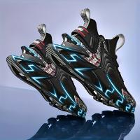 Zapatillas Blade para Hombre, Zapatos Deportivos Informales, Color Sólido, Calzado Deportivo para Todas Las Estaciones, Cordones, Parte Superior de Tela, Interior de Malla, Suela de Goma, Punta Redonda, Plantilla de Tela - details 6