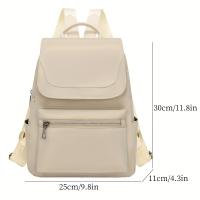 Mochila Mujer Nylon Beige, Gran Capacidad, Ligera, Escuela, Trabajo - details 17