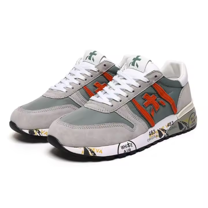 Moda nuevos zapatos masculinos con zapatillas deportivas casuales de cuero retro transpirables de suela gruesa - 1