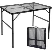Mesa Plegable, fácil de Guardar, Mesa de Picnic compacta y portátil para Parrilla, Camping al Aire Libre, jardín, Patio, Comedor, Barbacoa, Fiesta, Mercado, 3 pies (Mediana, Plateada) - details 22