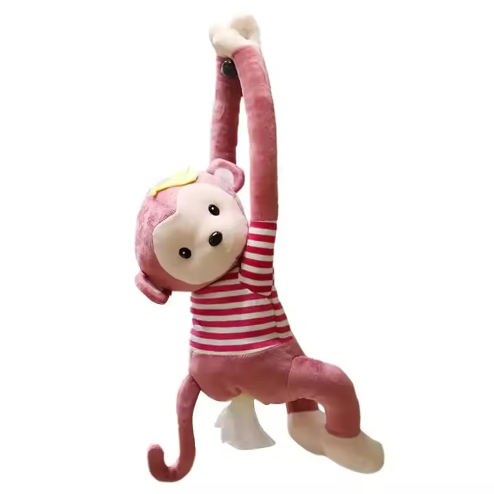 Colgante con diseño de mono de peluche, bufanda bonita, accesorios de decoración - 1