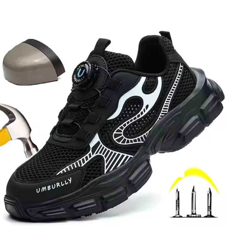 Zapatos de Seguridad Ligeros para Mujer Zapatillas Transpirables con Botón Giratorio - 1