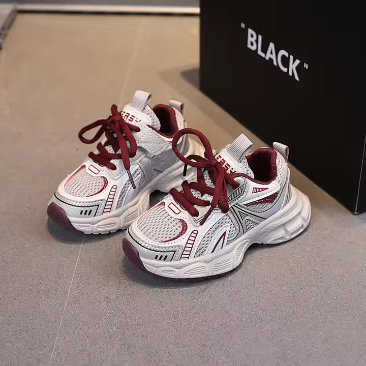 Primavera nuevos niños zapatos deportivos niños zapatos de malla transpirable moda tendencia niños mayores zapatos para correr niñas papá zapatos - 1