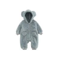 Peleles bonitos de dibujos animados para bebé, monos infantiles de lana cálidos de otoño, ropa de casa para bebés de 0 a 2 años, ropa para el hogar para invierno - details 5