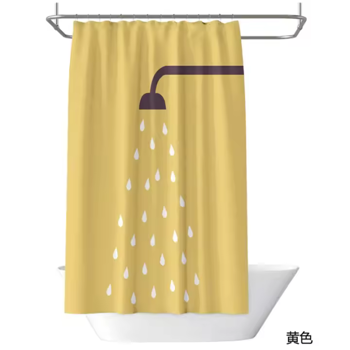 Cortina de ducha Nórdico Moderno Minimalista Poliéster Cortina de ducha impermeable Partición de tela Cortina de ducha Suministros de baño para enviar 12 ganchos - 1