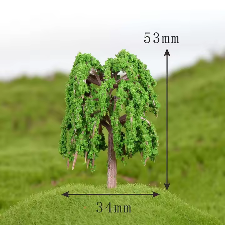 Plástico DIY plantas hadas adornos para manualidades simulación árbol miniaturas paisajismo terrario - 1