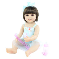 BZDOLL-Muñeca Reborn realista para niñas, juguete de 55 CM y 22 pulgadas, cuerpo de silicona suave completo, encantador, regalo de Navidad - details 0