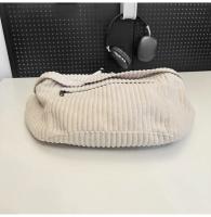 Riñonera de gran capacidad para mujer, bolsos de hombro tipo bandolera, riñonera informal, bolso sencillo para teléfono, riñonera de pana, bolso de plátano para mujer - details 32