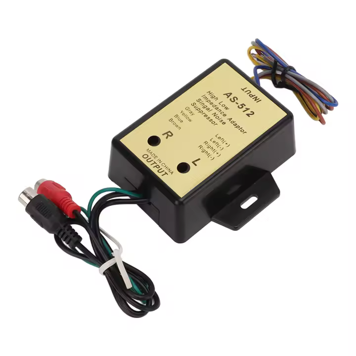 Adaptador de alta y baja impedancia de línea de 2 canales Convertidor de salida de nivel de altavoz de audio - 1
