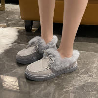 Botas de nieve de terciopelo para mujer, botines cálidos de felpa con cordones, zapatillas suaves, zapatos cómodos de algodón, invierno, 2023 - details 14