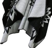 Manta de Caña de Poncho de Doble Cara Paño de Cuadrícula de Color para Mujeres - details 7