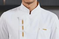Uniforme de Chef, camisa de camarero de Catering, chaqueta de cocinero de cocina de restaurante de verano, ropa de camarero de panadería para espalda, diseño de malla transpirable - details 4