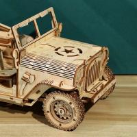 Rompecabezas de madera creativos para adultos y niños, conjunto de modelos de construcción DIY, montaje de camiones mecánicos 3D, coches Montessori, Kit de juguetes de escritorio - details 17