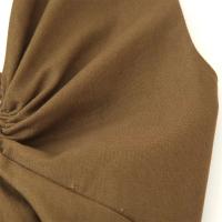 PB&ZA2025 Verano Nuevas Llegadas Vestido Largo Holgado Sin Mangas con Cuello Halter con Cordones y Hebilla para Mujer - details 4