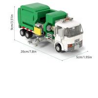 Kits de construcción de camiones de basura, bloques de construcción de camiones de basura con 3 botes de basura, juguetes de construcción de camiones de saneamiento - details 1