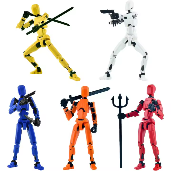 Accesorios para figuras de acción T13, Dummy 13 T13 móvil multiarticulado, para coleccionistas, decoraciones de escritorio, juguetes impresos en 3D con movilidad t-13 (estilo de color) - 1