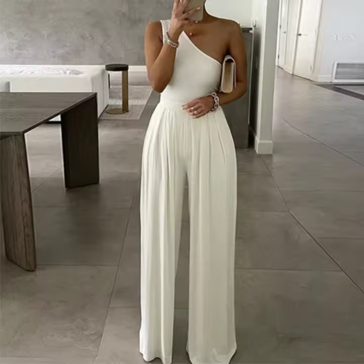 Mono de mujer de pierna ancha estampado, moderno y elegante, novedad de 2025 - 1