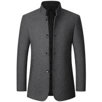 Trajes de Blazer de Cashmira para Hombres en Invierno Collantes de Negocios Casuales con Cuello Alto Moda para Hombres - details 1