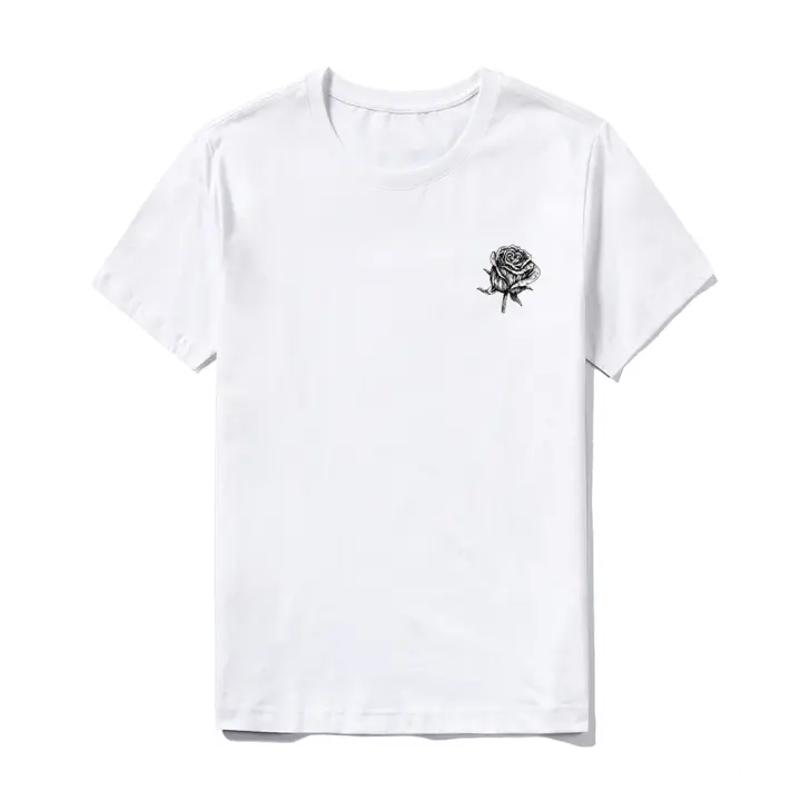 "Camiseta de algodón blanca transpirable con estampado artístico |   100% algodón orgánico |   Suave para uso diario" - 1